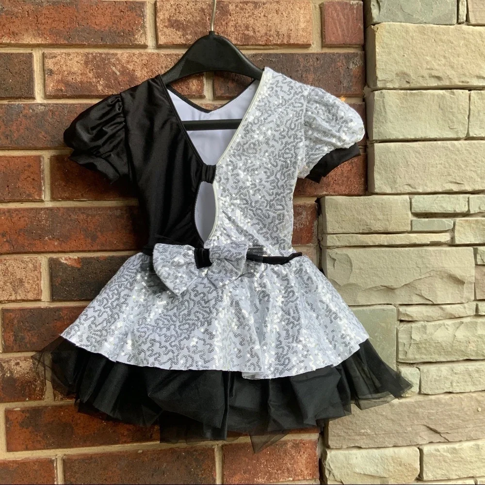 Revolution Dancewear Silver Sequins Costume CM